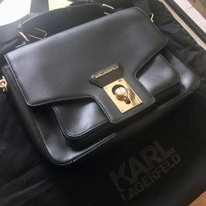 Authentic Karl Lagerfeld leather crossbody bag